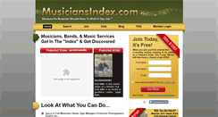 Desktop Screenshot of musiciansindex.com