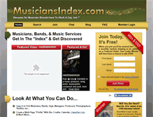 Tablet Screenshot of musiciansindex.com